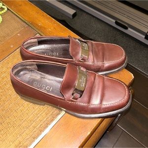 vintage brown gucci loafers